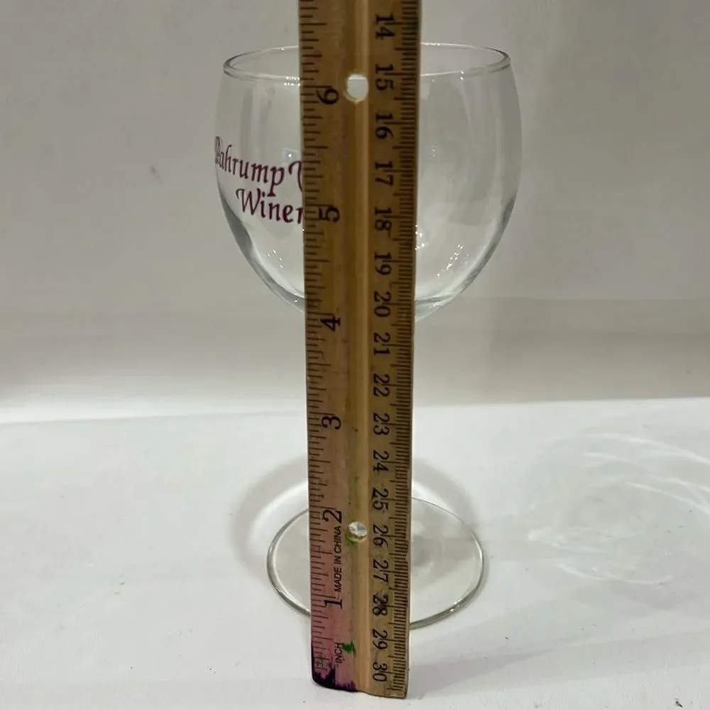 Pahrump Valley Winery Clear Wine Bar Glass 8 Oz 6 1/4 In Tall 2 3/4 In Round